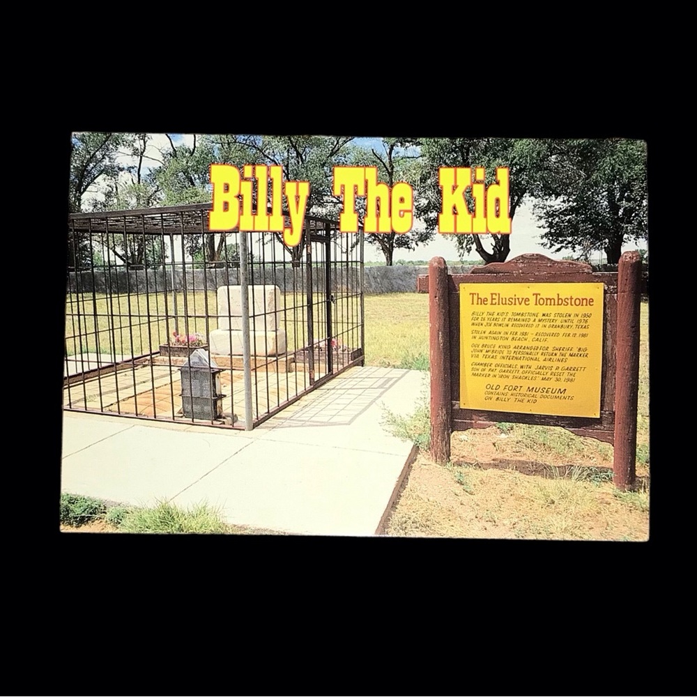 Vintage “Billy The Kid Graveyard” Postcard